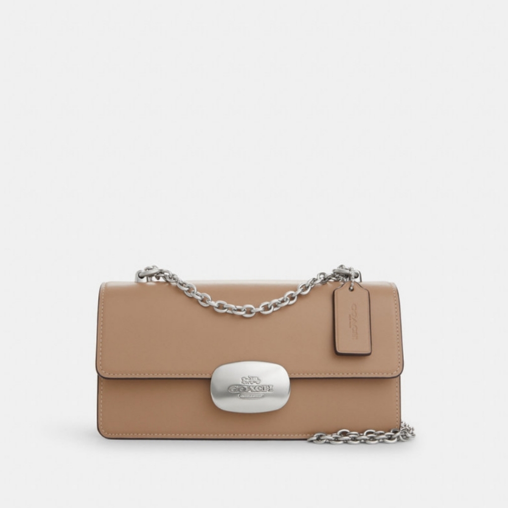 New! Eliza Flab Crossbody In Silver/Taupe